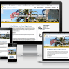 Showcase of San Bernardino County Real Estate Services Home page shown in 4 devices