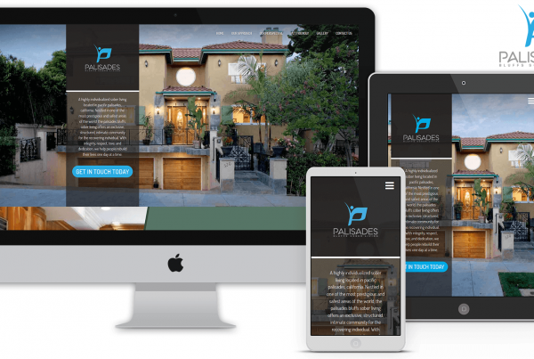 palisadesbluffs.com home page shown in three devices